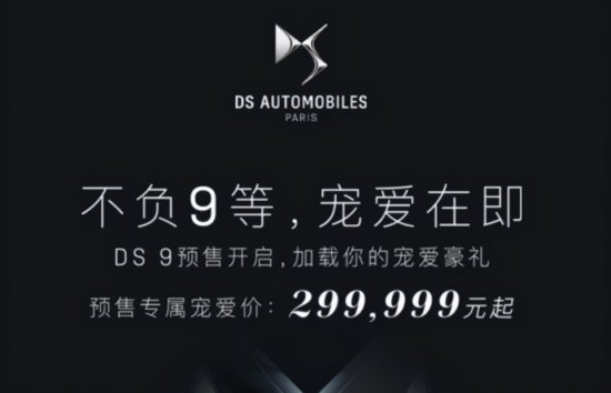 <em>预售</em>29.9999万，DS9的定价闹着玩？