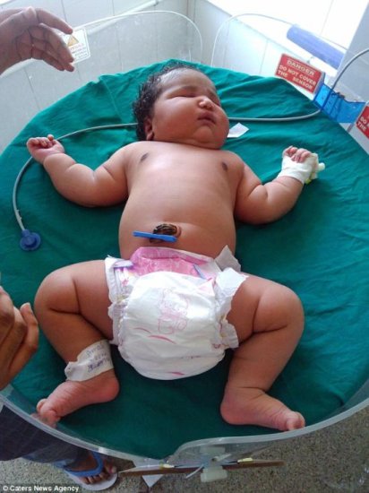 印度南部诞生一名女婴 或成为“世上最重女婴”