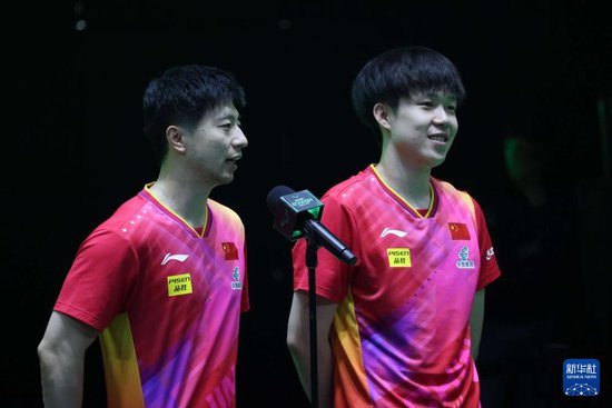 乒乓球——WTT沙特大满贯：马龙/王楚钦男双夺冠