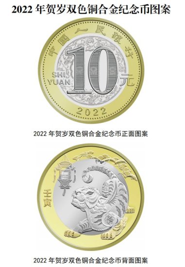 2022年广西虎年纪念币<em>图片样式</em>（正面+背面）
