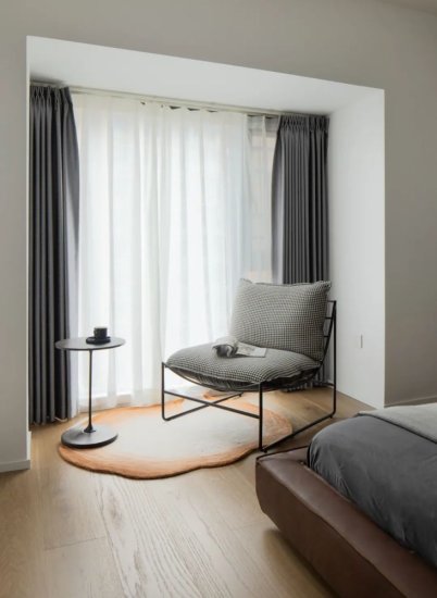 深圳装修 142㎡<em>现代北欧风格</em>新房装修，有温度的卧室爱了！