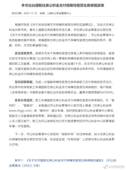 上海提高<em>公积金提取</em>限额至每月4500元