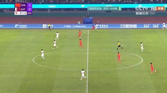 <em>亚运会男足</em>1/8决赛 中国队1比0战胜卡塔尔队