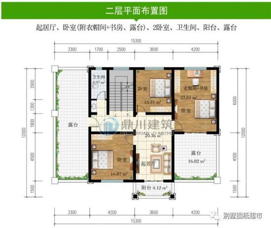15×12米二层<em>别墅</em>，外观简约，布局舒适实用，农村建房主体30万