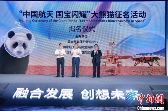 中国大熊猫保护研究中心航天熊猫<em>宝宝</em>正式取名“航宝”