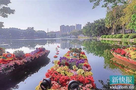 今年广州水上花市更新潮