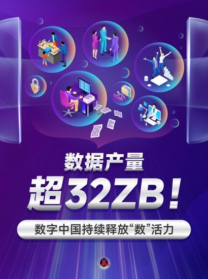 新华鲜报｜数据产量超32ZB！数字中国持续释放“数”活力