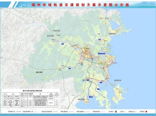 福州新版轨道交通规划公示：向海发展，助力争创国家中心城市