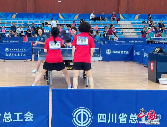 广元代表队参加四川省第十二届职工乒乓球比赛获佳绩