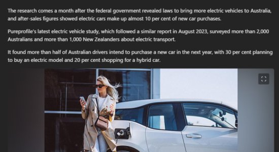 澳大利亚电动汽车购买意愿持续增强