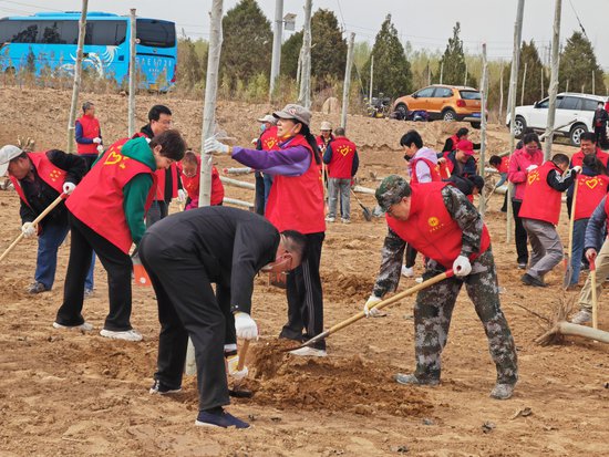 宁夏回族自治区总工会开展义务植树活动