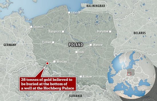 纳粹或在波兰16世纪宫殿的井中藏了28吨黄金，价值10亿英镑