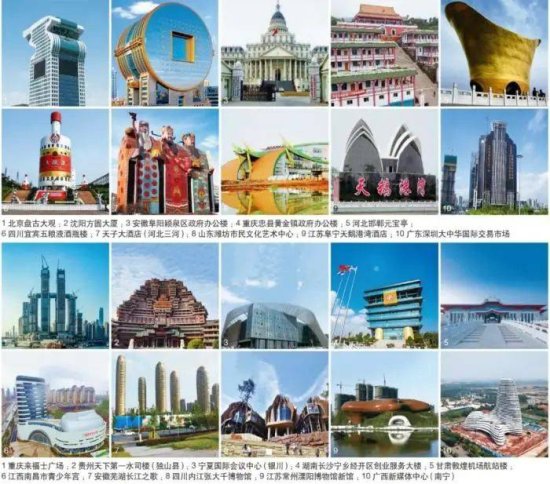 “中国十大丑陋建筑”揭晓，哪个<em>最</em>辣眼睛？