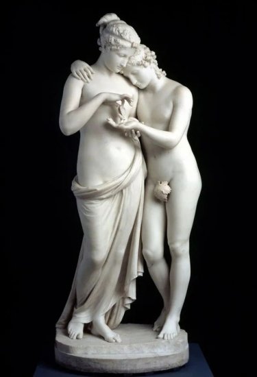 西方艺术与古<em>希腊神话</em>——卡诺瓦的雕塑《丘比特和普赛克》