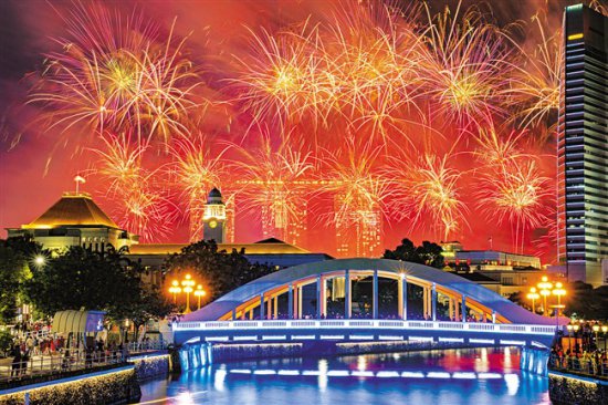 新加坡举行<em>国庆庆典 庆祝</em>独立58周年