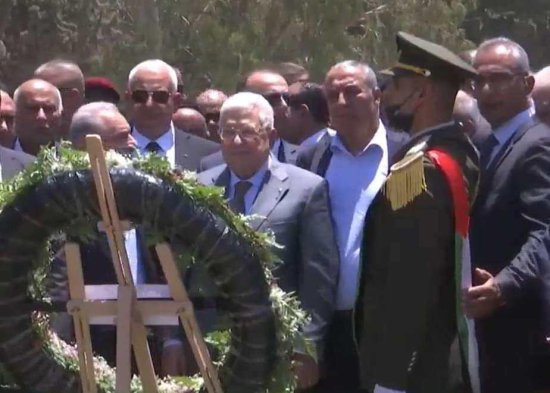 巴勒斯坦总统阿巴斯到访约旦<em>河西</em>岸城市杰宁