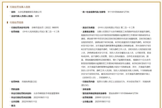 北京天堂超市酒吧经营公司被列入严重违法失信<em>企业名单</em>