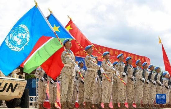 中国第九批赴南苏丹（朱巴）<em>维和步兵营</em>获联合国“和平荣誉勋章...