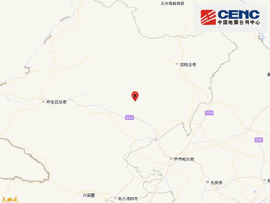 内蒙古<em>呼伦贝尔市</em>鄂伦春旗发生3.1级地震 震源深度20千米
