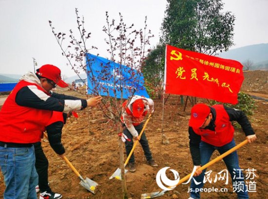 徐州园博园项目开展劳动竞赛启动仪式暨植树节活动