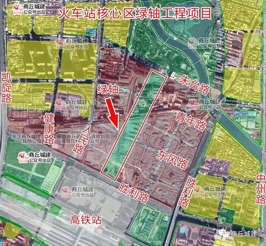 <em>商丘</em>高铁<em>广场</em>北侧绿轴项目预计10月30日主体工程全部封顶