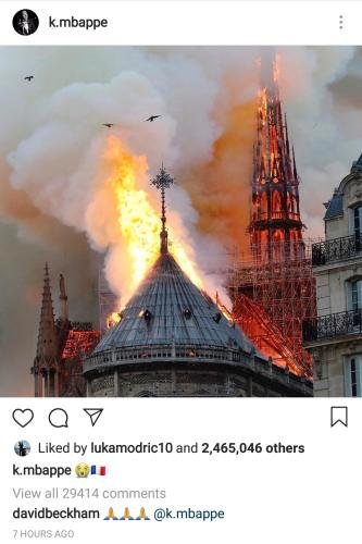 内马尔为巴黎圣母院祈祷 社交媒体发<em>卡西莫多</em>照片