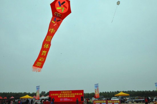 体彩支持全民健身<em> 山东滕州</em>举行风筝锦标赛