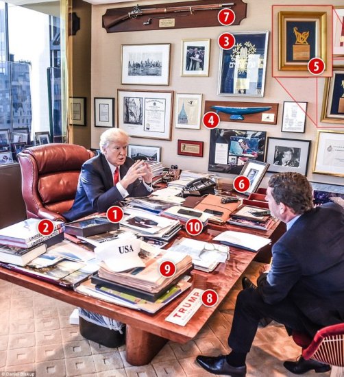 特朗普办公室曝光 快来看看美国总统的办公桌上都放了<em>哪些</em>书