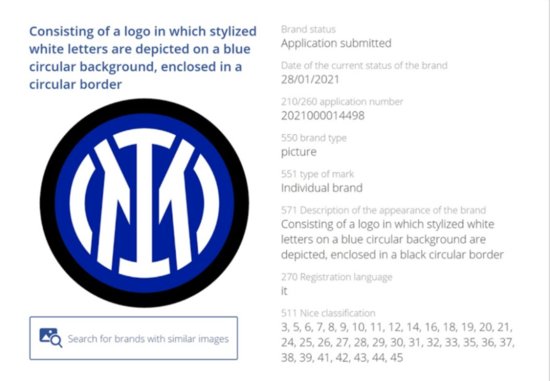 国米新队徽提交审核，蓝黑元素搭配字母I＆M