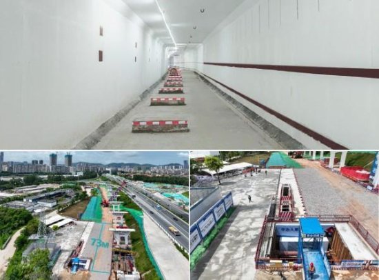 梅观高速项目东二段综合管廊可施工部分提前完成