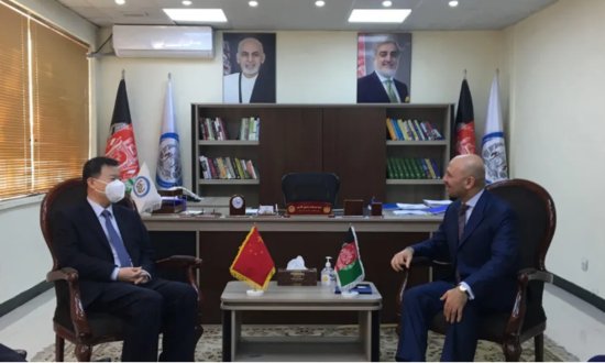 中国驻阿富汗大使王愚会见阿富汗和平事务国务部长纳德里