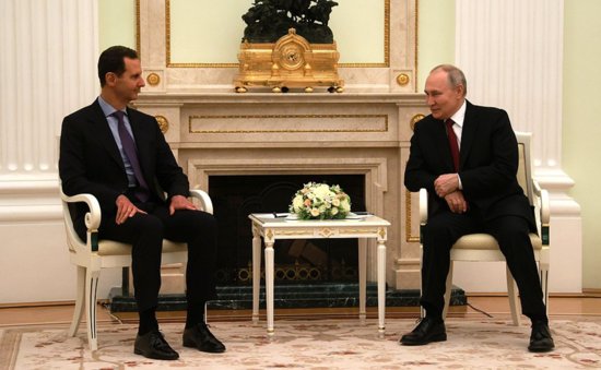 俄媒：叙利亚总统巴沙尔与普京在莫斯科会谈，时间<em>长达</em>3<em>小时</em>