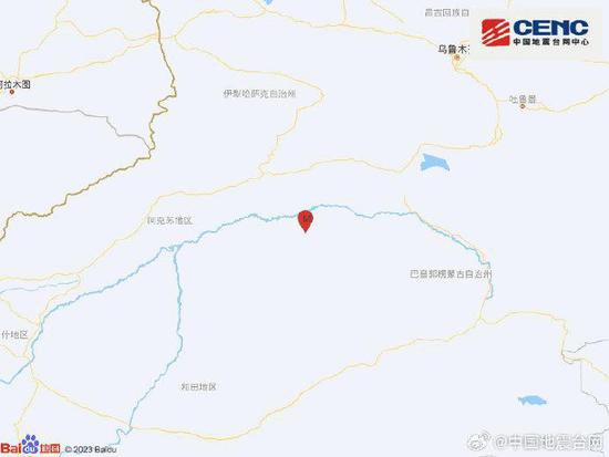 新疆<em>阿克苏地区</em>沙雅县发生3.1级地震 震源深度10千米