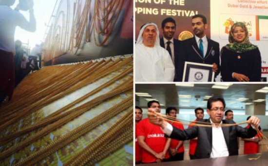迪拜打造世界最长手工<em>金链子</em> 长达5522米