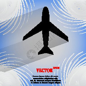 机场平面彩色矢量图 带离港飞机的跑道 2D 卡通景观 背景是控制塔...