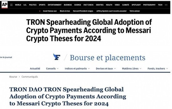 权威外媒聚焦：Messari强调波场TRON在全球加密支付领域的引领...