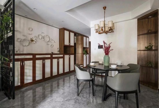 108平新中式二居室传统中透着现代，散发古雅而清新的魅力