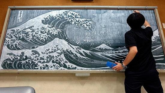 这位日本老师<em>的黑板画</em>真是太神了