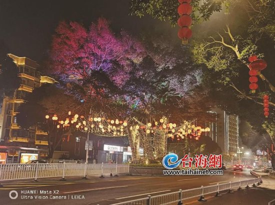 漳州市区造型各异的街灯挂起来，“火树银花”再次升级焕新