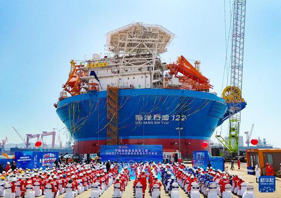 亚洲首艘圆筒型浮<em>式</em>生产储卸油装置建造完工