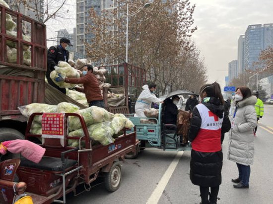到啦！菏泽<em>成武县</em>农民捐赠的100000余斤蔬菜已全部运抵西安