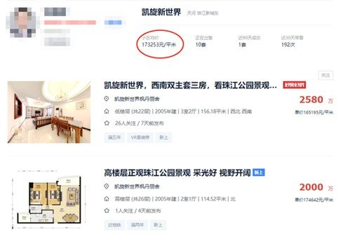 广州公布首批小区二手房参考价 全部低于10万/㎡