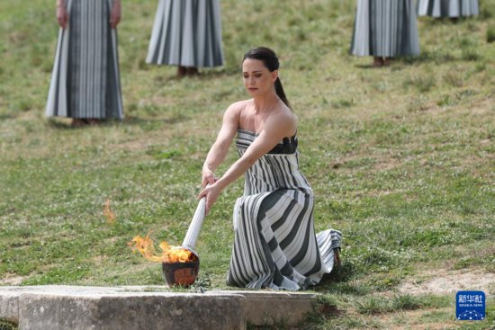 新华全媒+丨巴黎奥运会圣火火种采集仪式在希腊举行