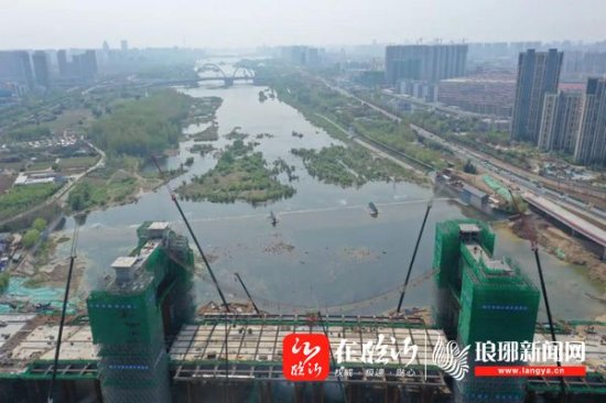 武汉路祊河桥“两个凯旋门”全部浇筑完成 计划于2021年7月通车