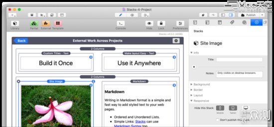 RapidWeaver<em>网页制作</em>插件：Stacks for Mac