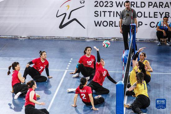 坐式排球——世界杯女子组半决赛：中国队胜<em>巴西队</em>