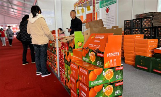 湖南邵阳市年货节：农特产品琳琅满目 崀山脐橙香溢展厅