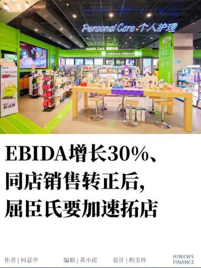 EBIDA增长30%、同店销售转正后，屈臣氏要加速拓店