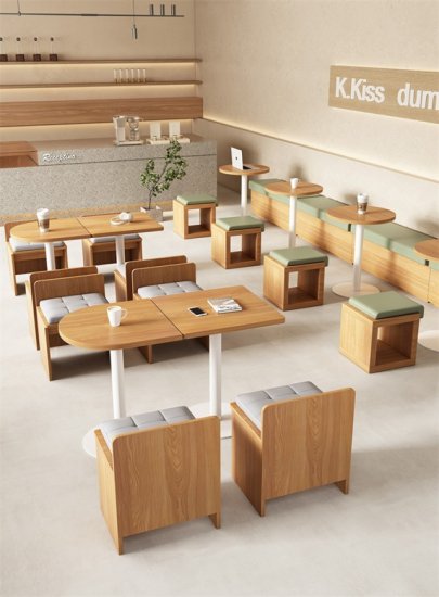 如何提高<em>店铺</em>品质，选购<em>时尚</em>舒适的奶茶店桌椅！