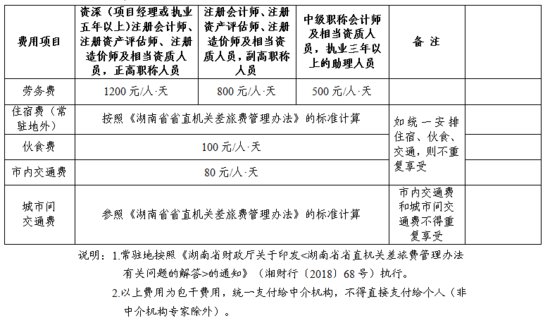 湖南省财政厅关于聘用中介机构提供专业服务有关事项的公告